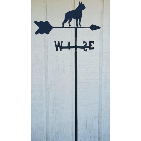 The Lazy Scroll Boston Terrier Garden Mount Weathervane bostonin